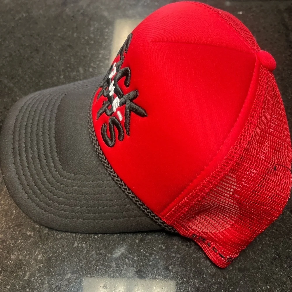 Opps  Red and Black graphic trucker Cap